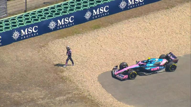 Практика в Китае прервана красными флагами после поломки «Альпин» Дуэна