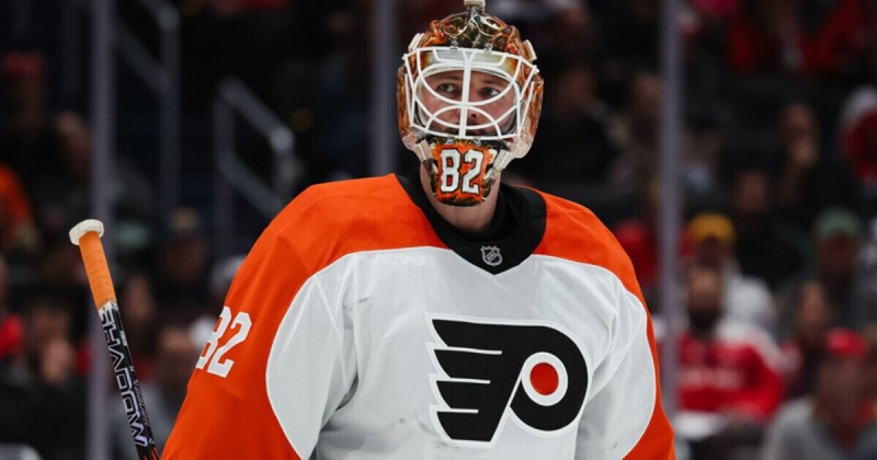Федотов – 3-я звезда матча против «Нэшвилла». Вратарь «Филадельфии» отразил 28 из 29 бросков и выиграл 6-ю игру в сезоне