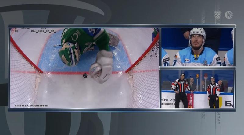Судьи не засчитали гол «Сибири» в 7-м матче с «Салаватом» после просмотра. Шайба была на линии ворот после броска Рукавишникова